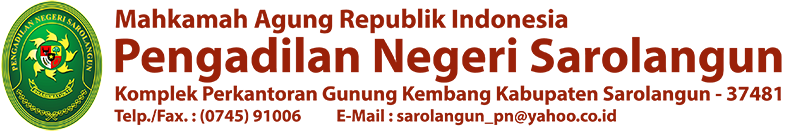 Pengadilan Negeri Sarolangun Pengadilan Negeri Sarolangun